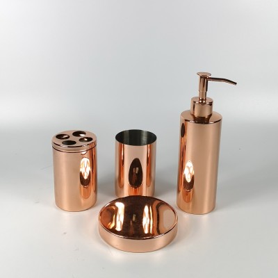 4pcs stainless steel copper bathroom accessories set bath set